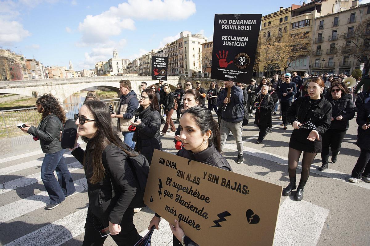 Les imatges de la manifestació dels treballadors autònoms Les imatges de la manifestació dels treballadors autònoms