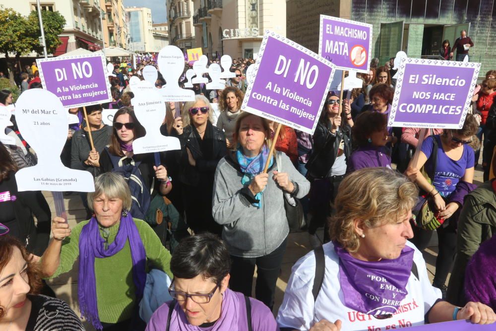 Manifestación contra la violencia de género en Málaga