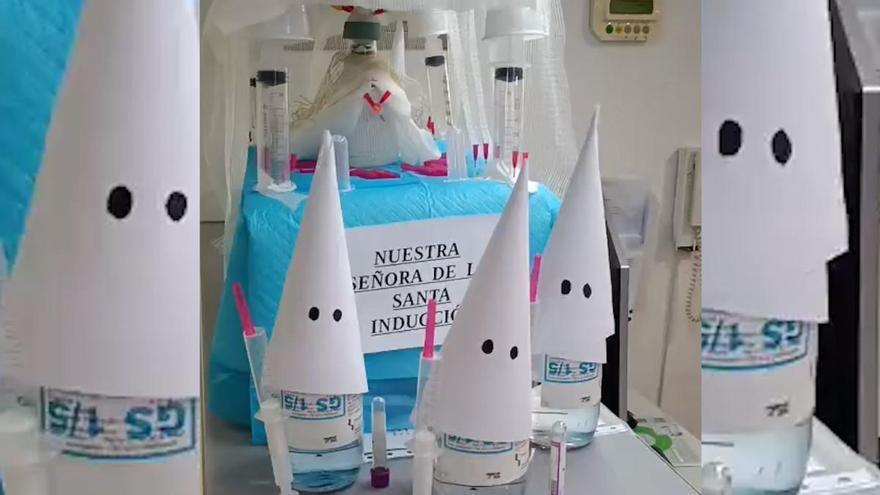 El ingenio de los sanitarios del Hospital de Mérida: el singular Paso de Nuestra Señora de la Santa Inducción