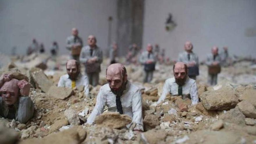 El gallego Isaac Cordal presentará Follow the Lider.