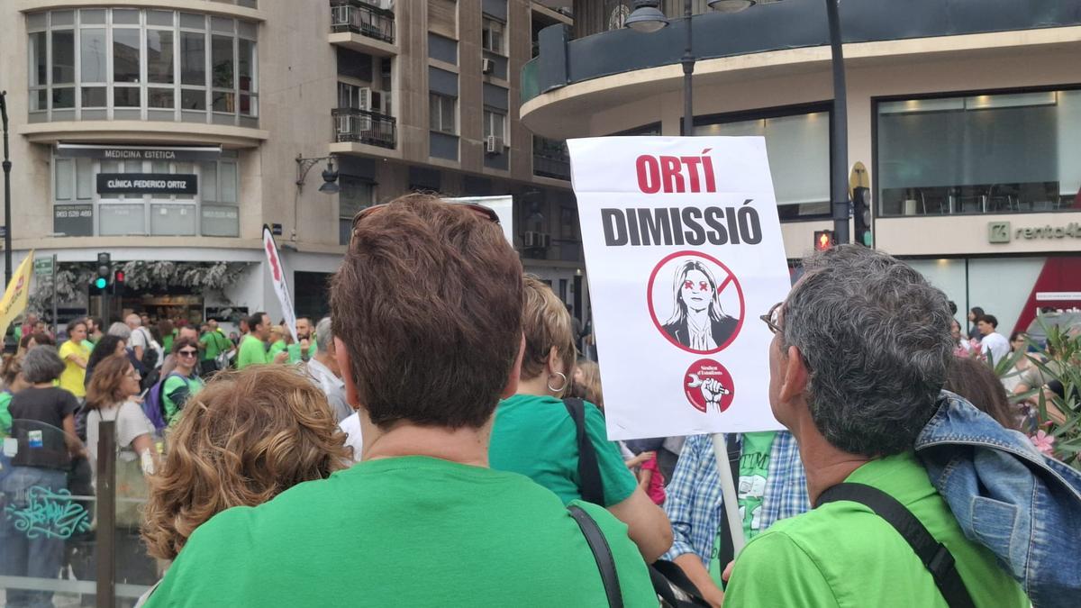 Manifestación educativa en València