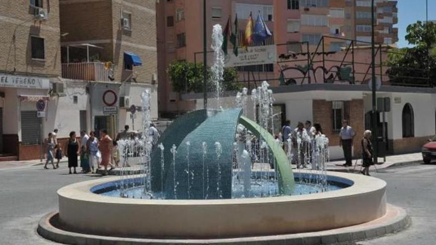 Imagen de la nueva fuente en la barriada de la Luz.