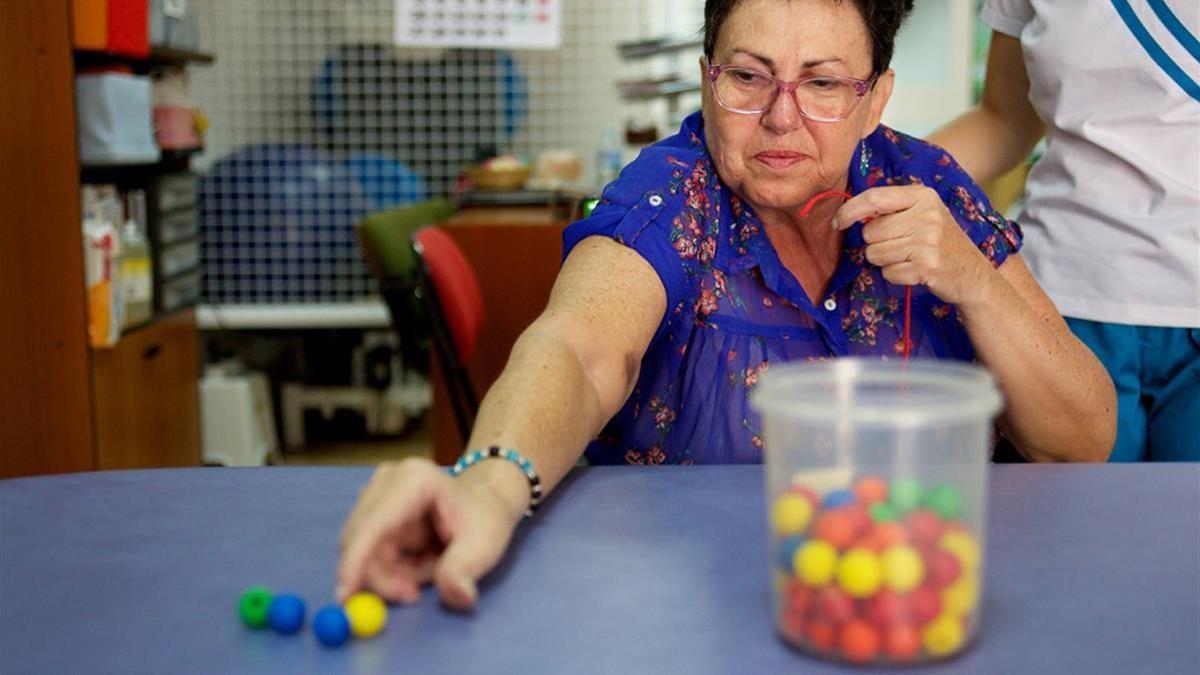 Una participante de un programa social de la Fundación La Caixa.