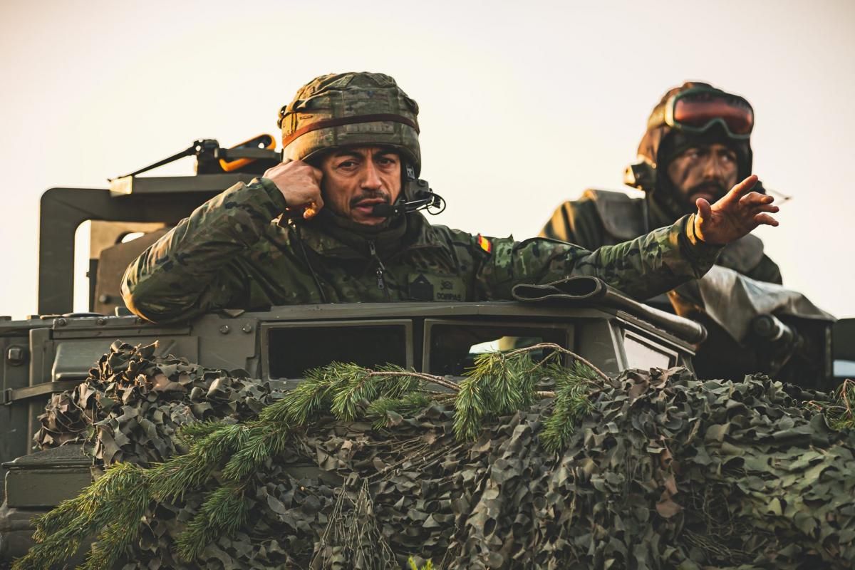 Maniobras de combate de la Brigada de Cerro Muriano en Letonia