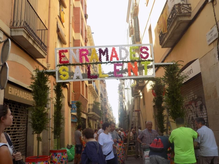 Les enramades de Sallent arriben a Gràcia