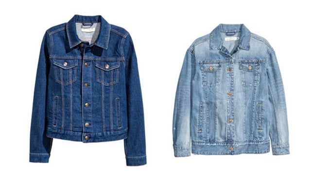 1.Cazadora vaquera en color claro y oscuro de H&amp;M