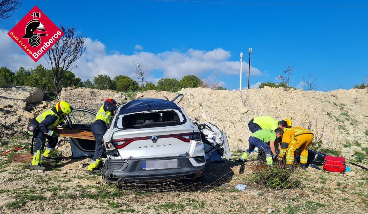 Accidente con tres heridos en la AP-7 de Benidorm