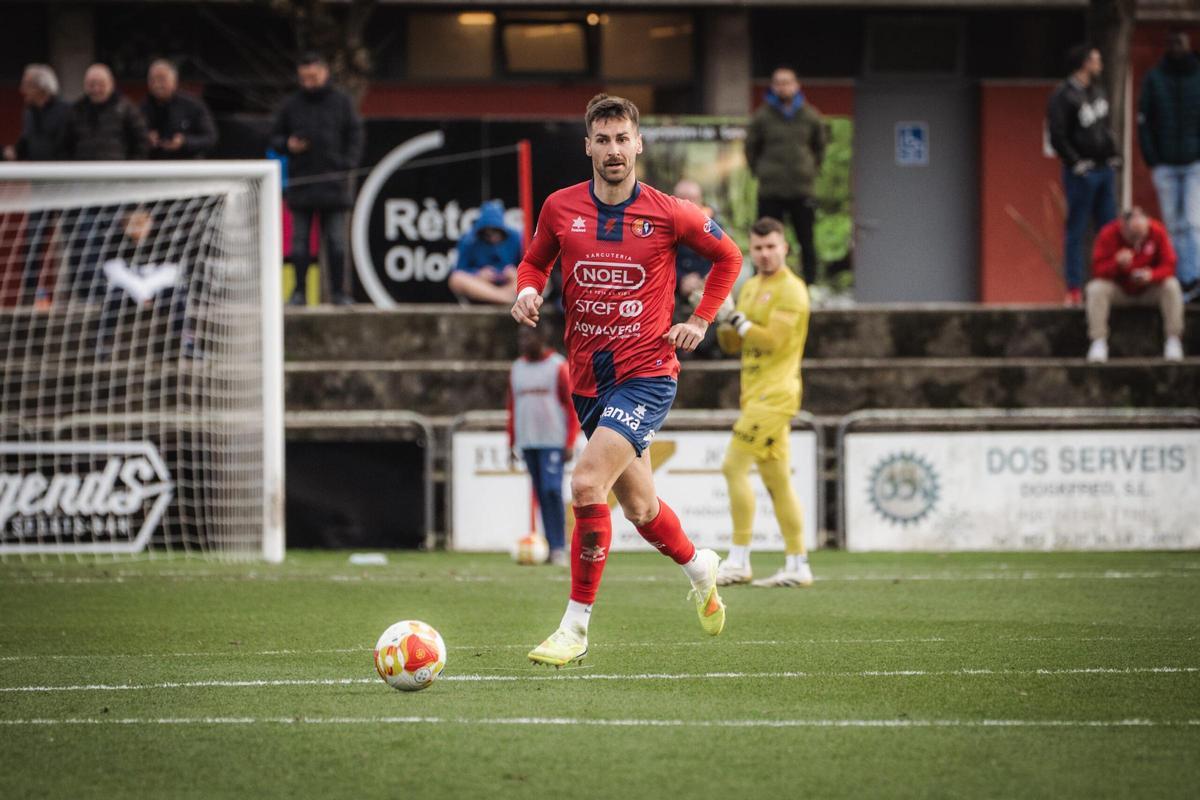Oriol Ayala, durant un partit aquesta temporada amb l'Olot