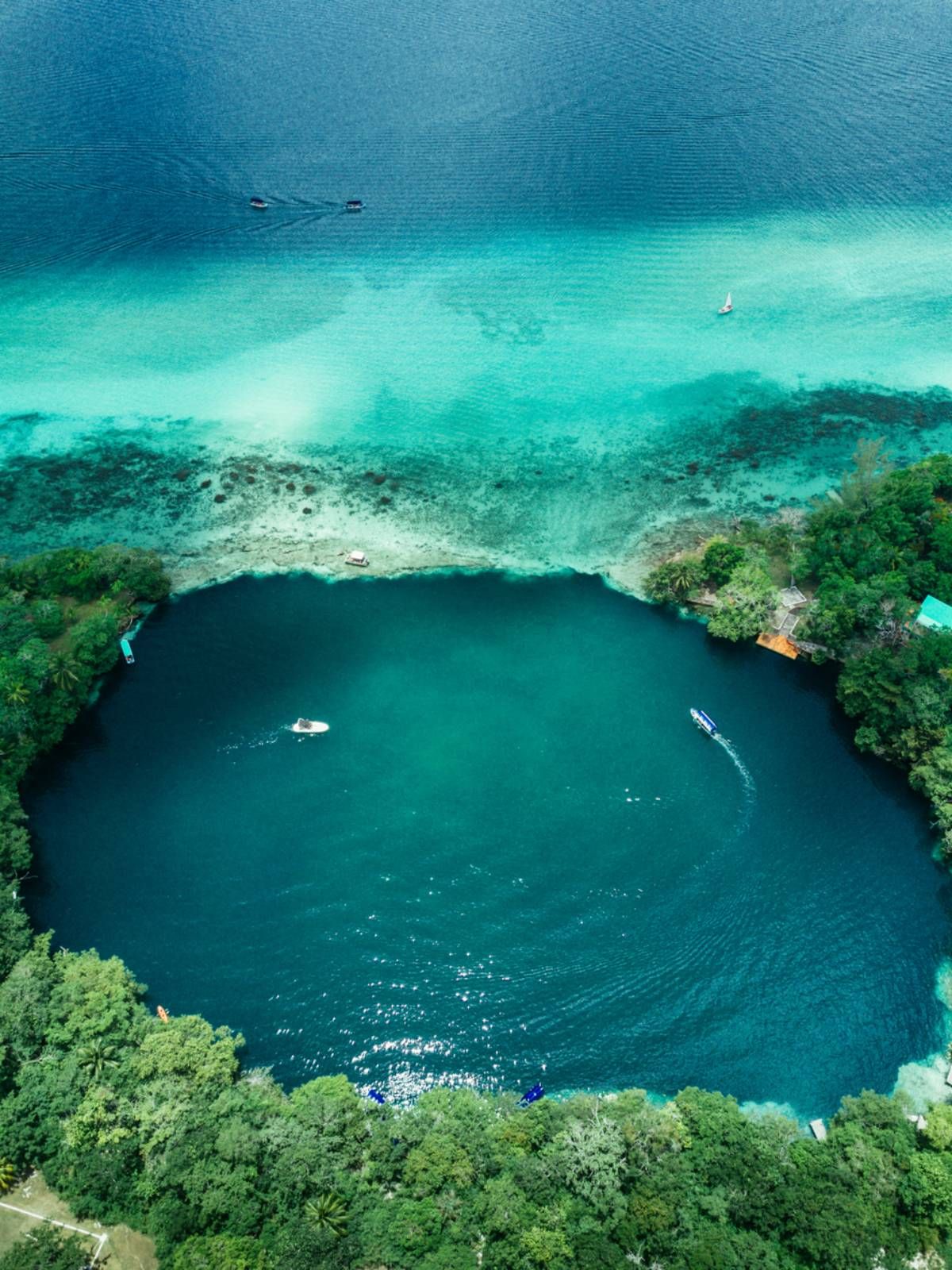El cenote negro de Bacalar