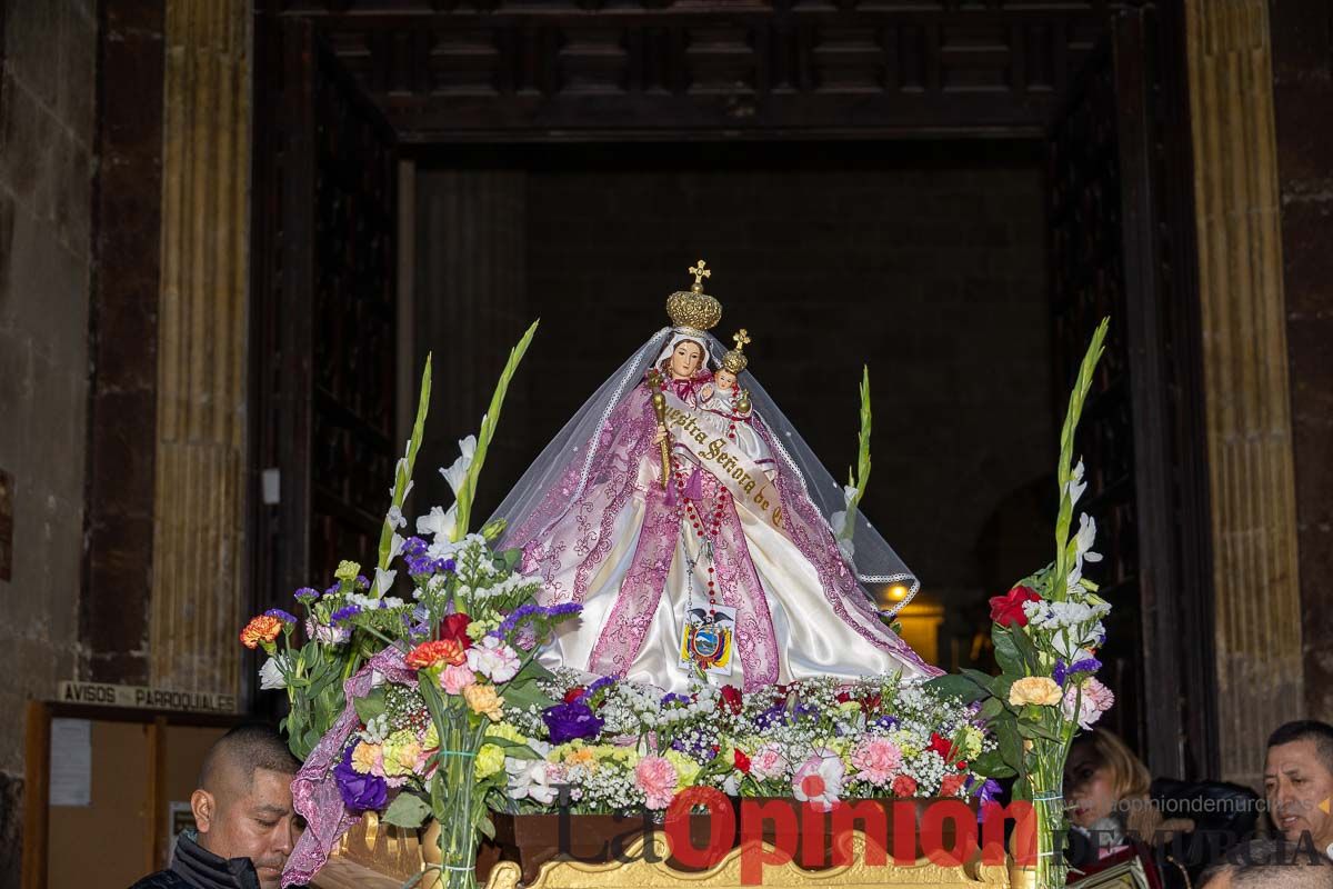 La comunidad ecuatoriana en Caravaca celebra la Virgen de ‘El Quinche’