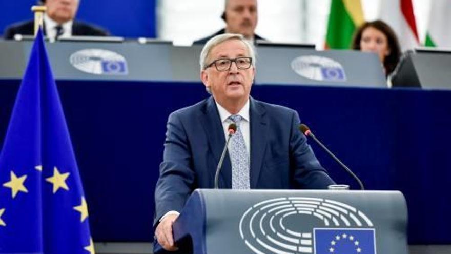 Juncker, durant el seu discurs sobre l&#039;estat de UE.