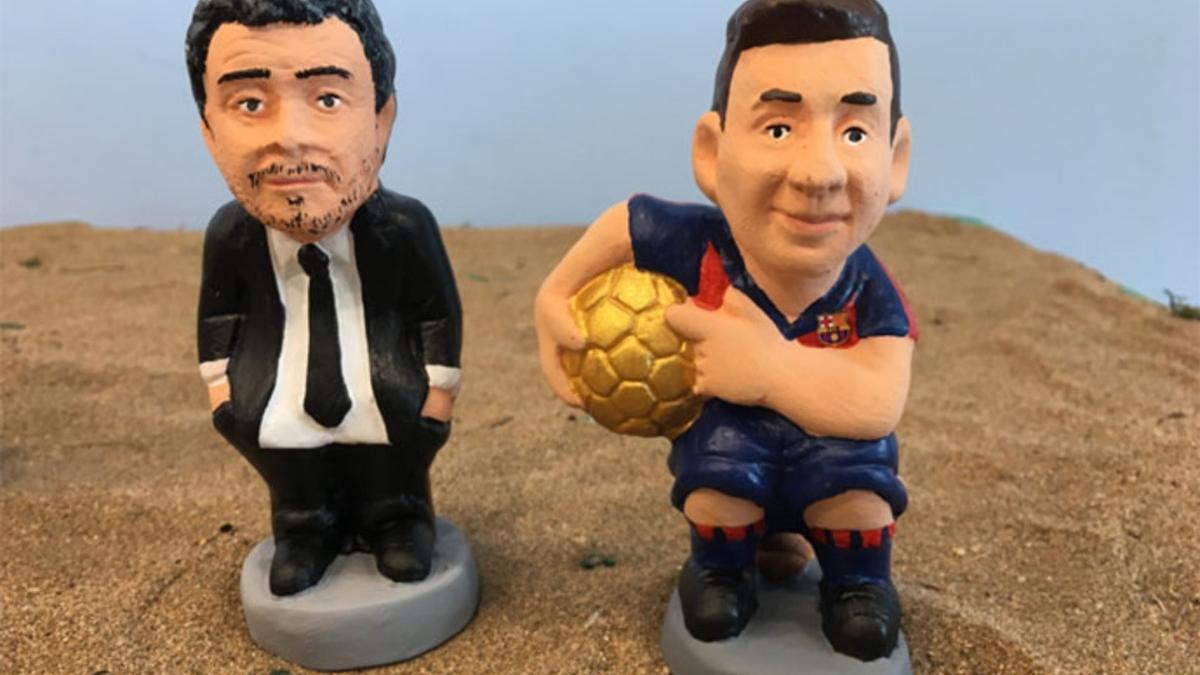 Estos son los caganers de Luis Enrique y Messi