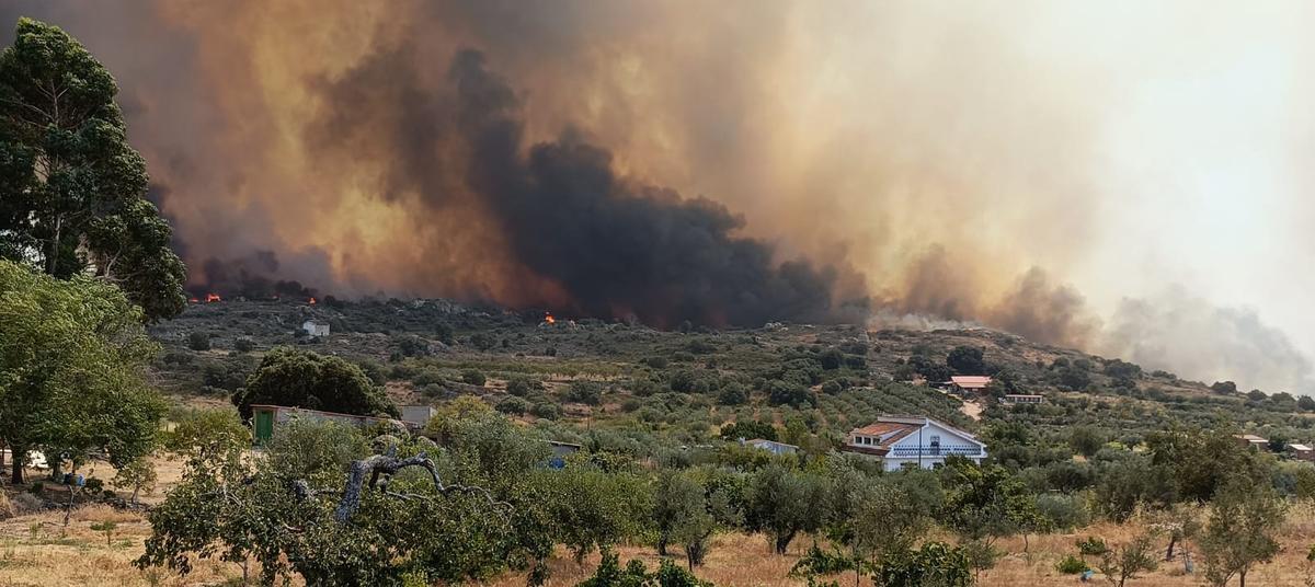 GALERÍA | Un incendio forestal amenaza Fermoselle