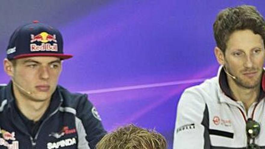 Verstappen y Grosjean