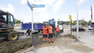 Zaragoza, el día después de la tormenta: coches apilados y una factura millonaria