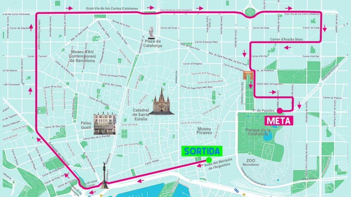 El recorrido de la Cursa de la Dona 2025