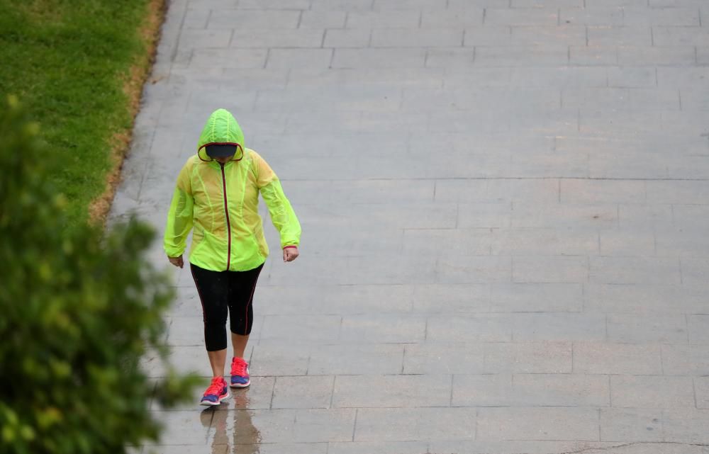 Lluvia en València.