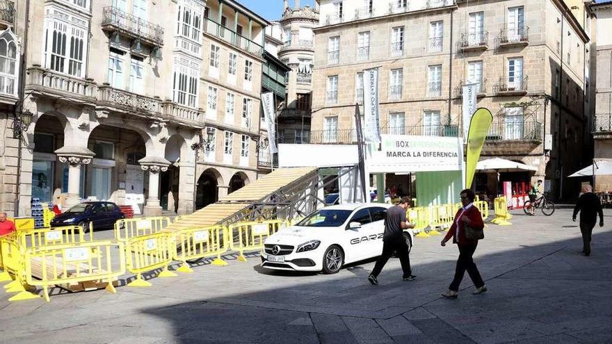 Uno de los saltos más espectaculares tendrá lugar en la Praza Maior de Ourense. // Jesús Regal