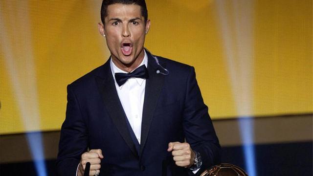 Cristiano Ronaldo, en el momento de lanzar su ridículo grito