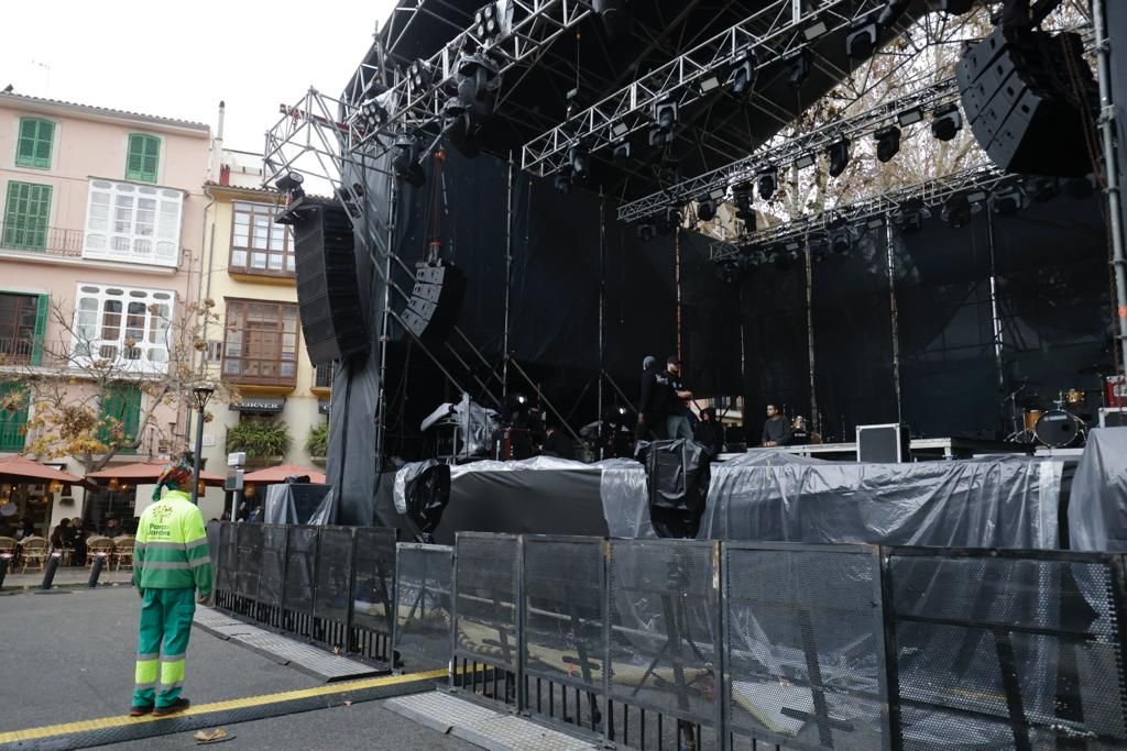 Palma se prepara para un Sant Sebastià pasado por agua