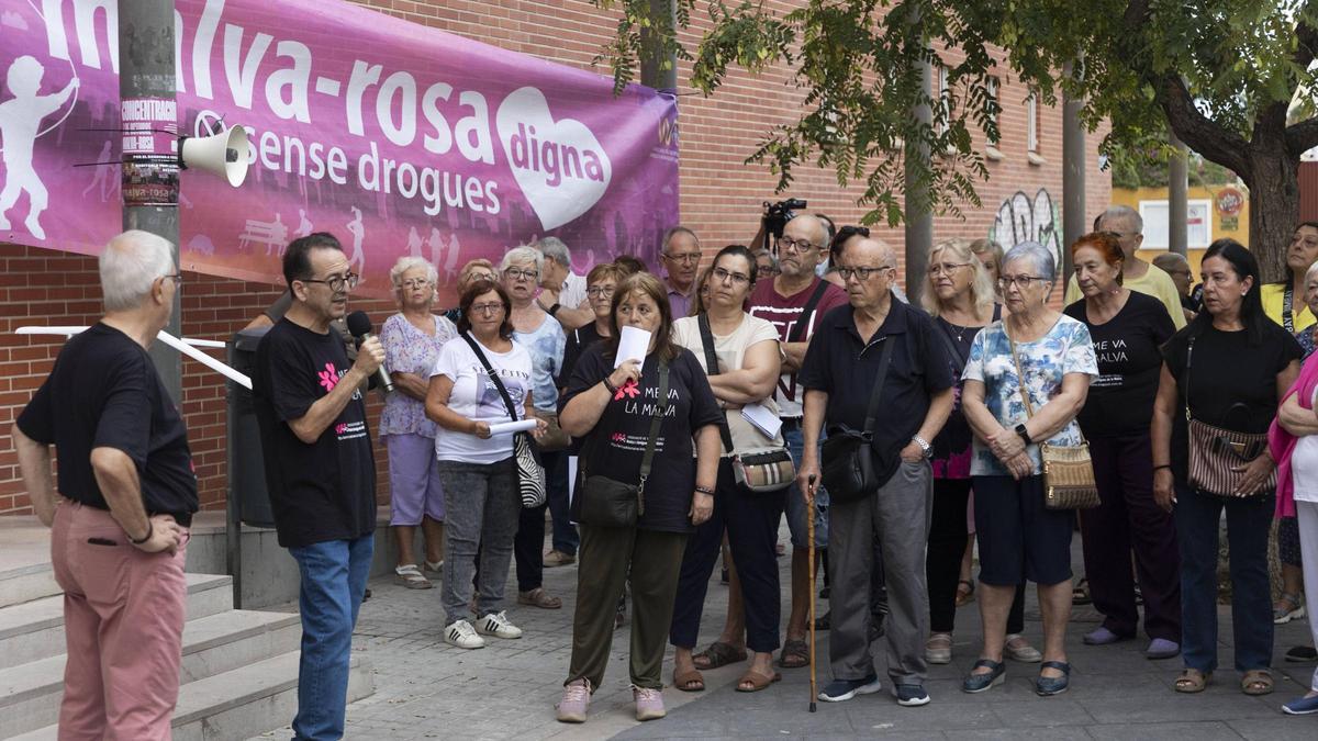 Manifestación de vecinos de la Malva-rosa en octubre del año pasado.