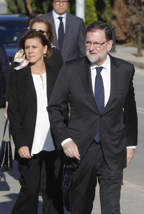 María Dolores de Cospedal y Mariano Rajoy en el funeral de Rita Barberá en 2016.
