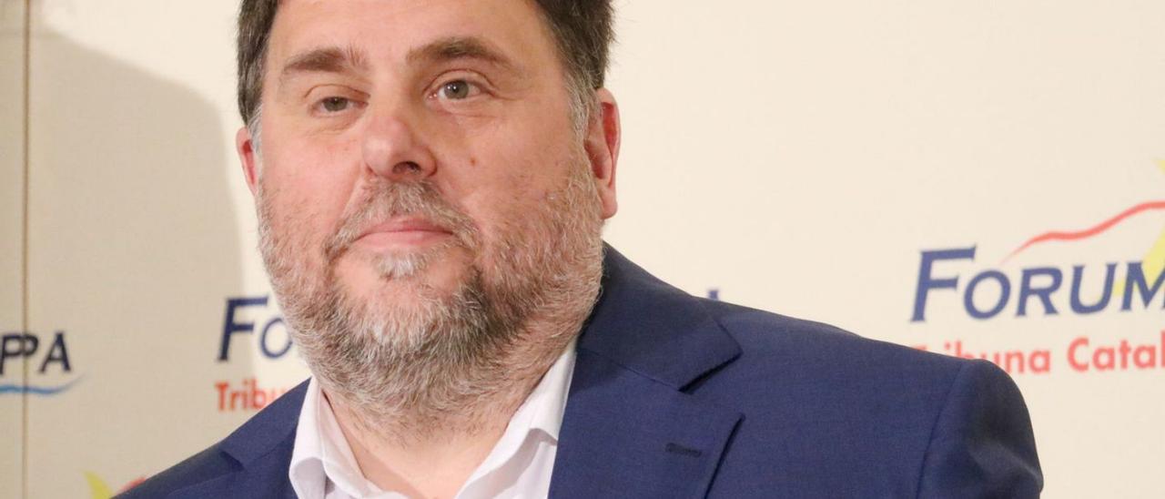 Oriol Junqueras durant la seva intervenció en el Fòrum Nova Economia. | ACN