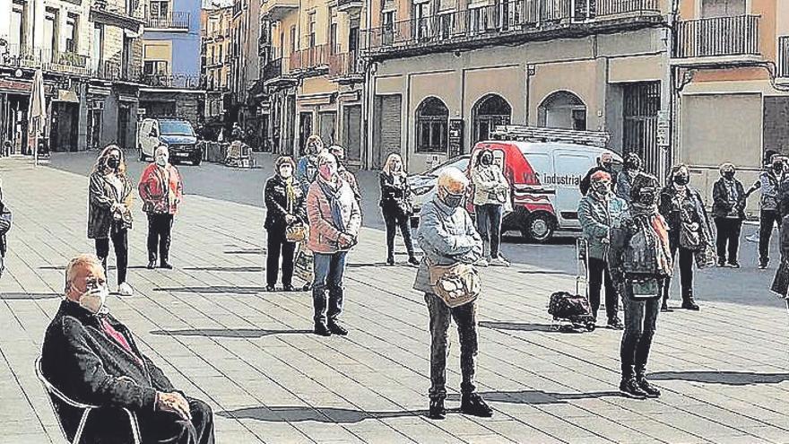 Alguns dels assistents a la concentració d&#039;ahir