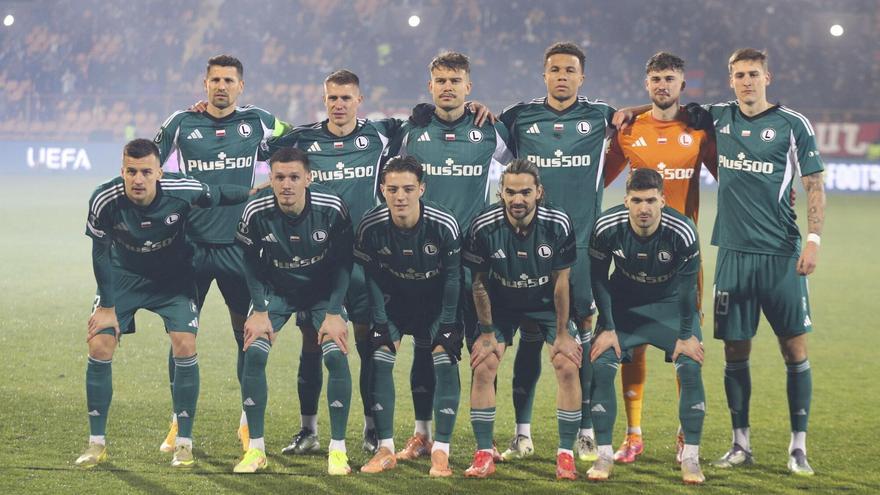 El Legia Varsovia, durante un partido de Conference