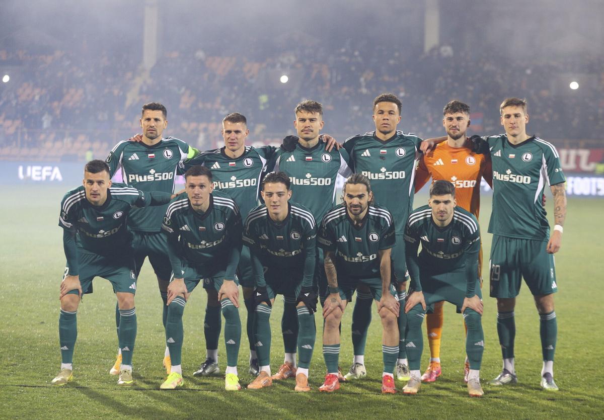 El Legia Varsovia, durante un partido de Conference