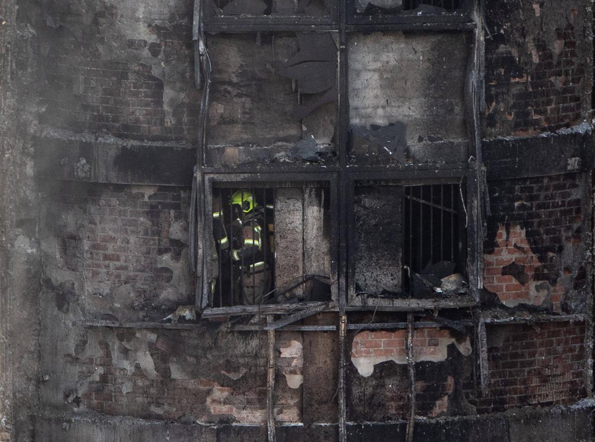 Estado del edificio tras el incendio