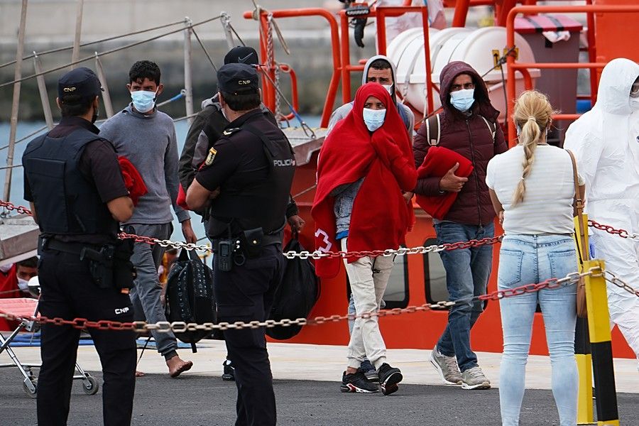 Rescatado un cayuco con 36 migrantes magrebíes al nordeste de Fuerteventura