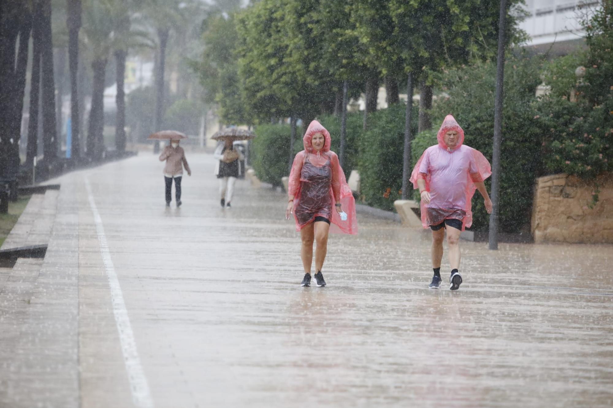 Imágenes de la lluvia en Ibiza