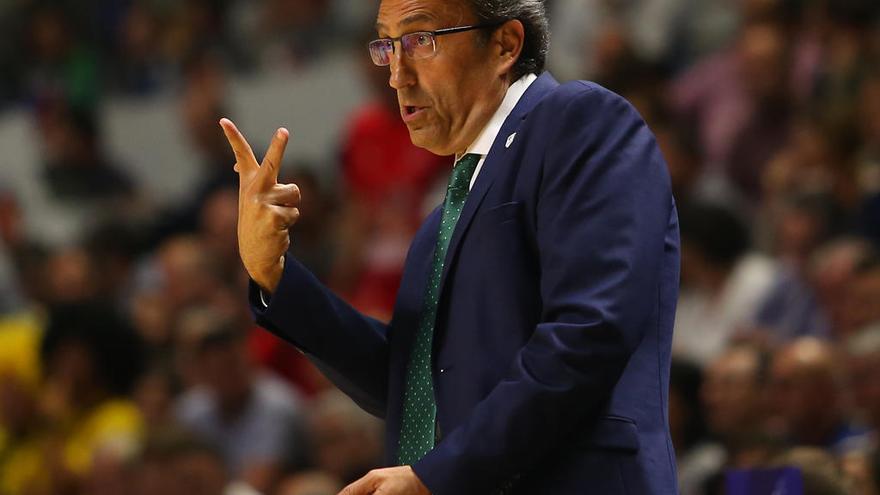 Luis Casimiro Palomo, entrenador del Unicaja, durante el encuentro frente al MoraBanc Andorra.