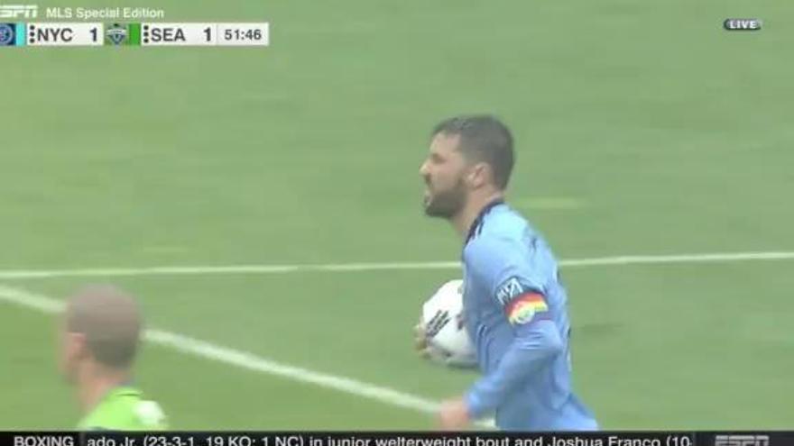 Histórico gol de David Villa