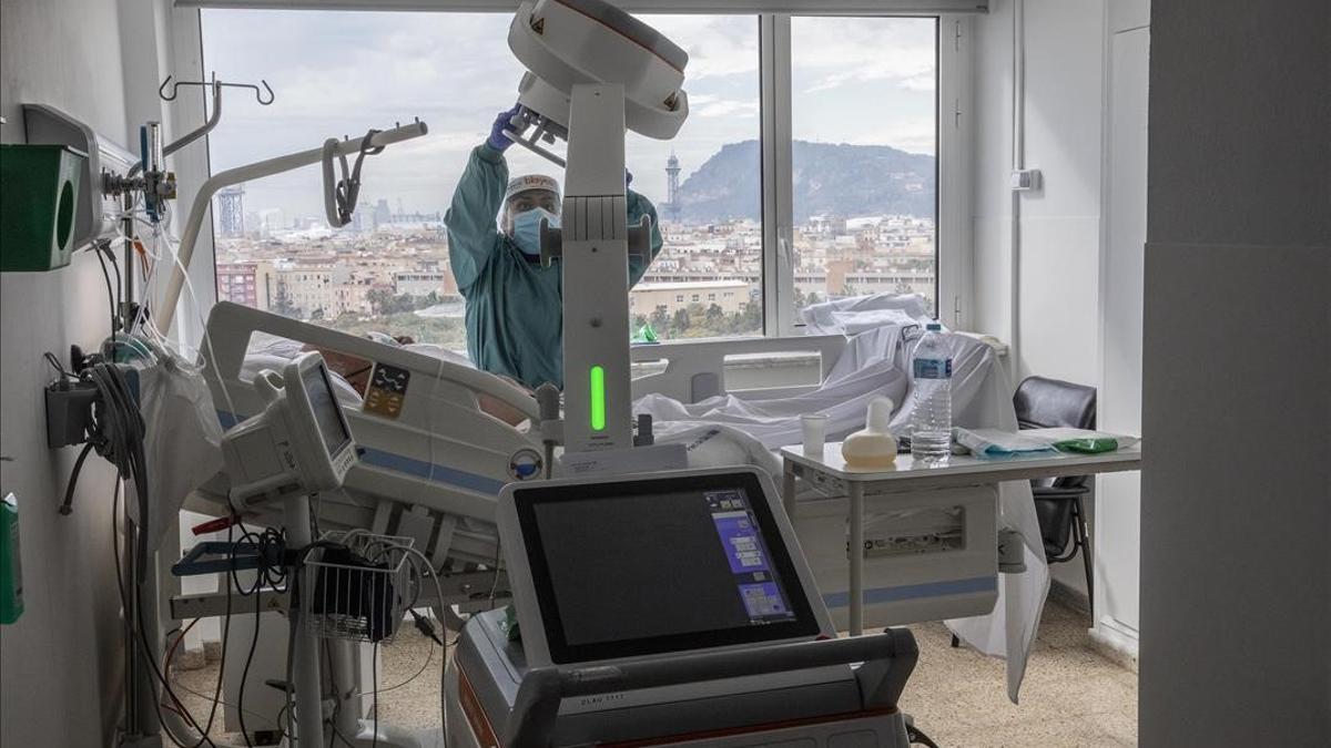 Barcelona 12 02 2021 Sociedad Planta covid del Hospital del Mar durante la tercera ola de la pandemia   Foto Ferran Nadeu