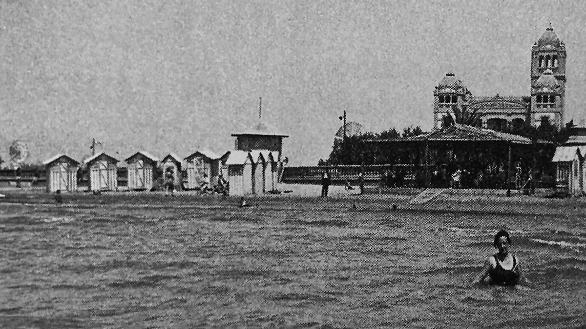 La playa de Ciutat Jardí en los años 20.