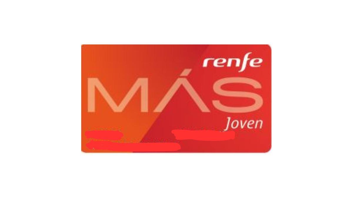 Ejemplo de Tarjeta Más Renfe Jóven