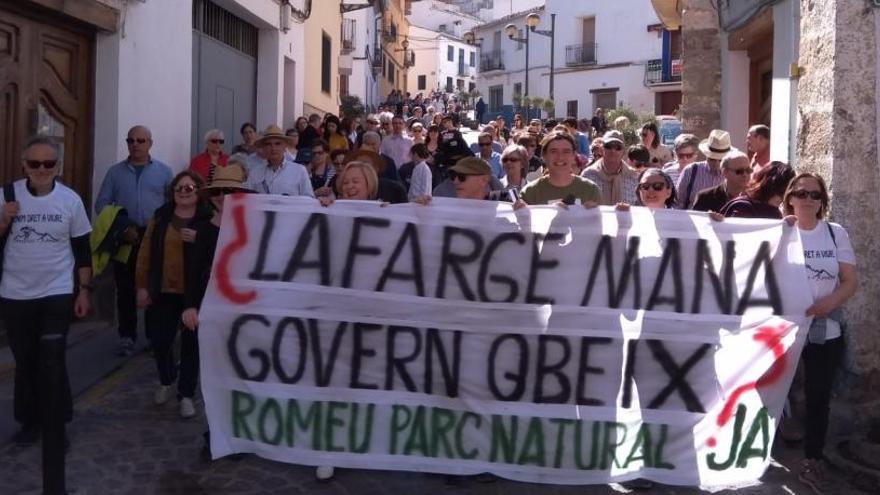 Un momento de la protesta del pasado domingo.