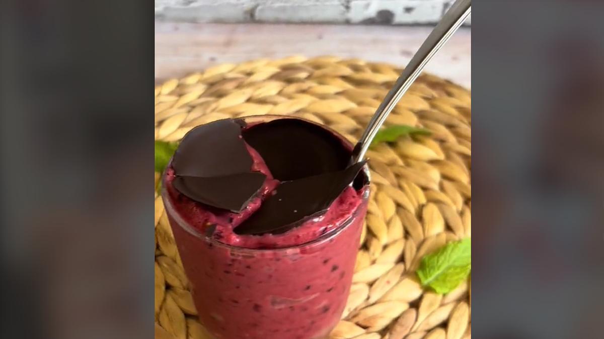 Helado de frutos rojos