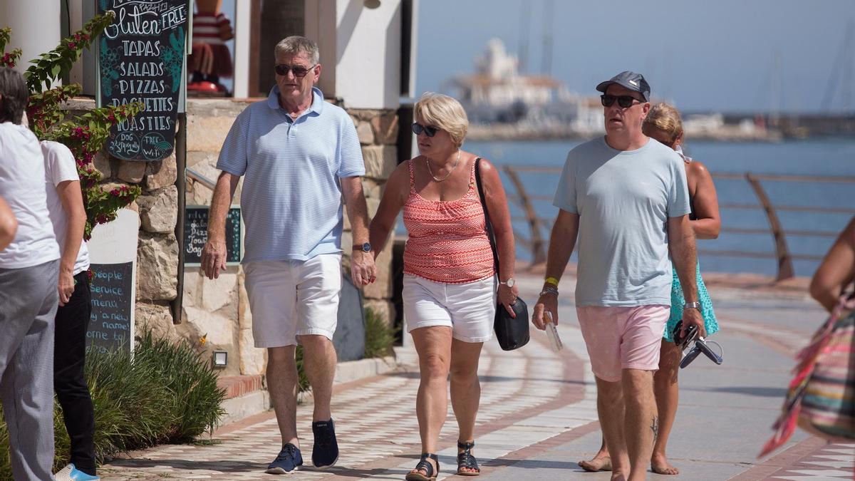 Británicos en la Costa del Sol, en Málaga.