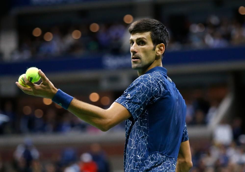 Novak Djokovic venció hoy a Juan Martín del Potro en la final del Abierto de Tenis de EE.UU.