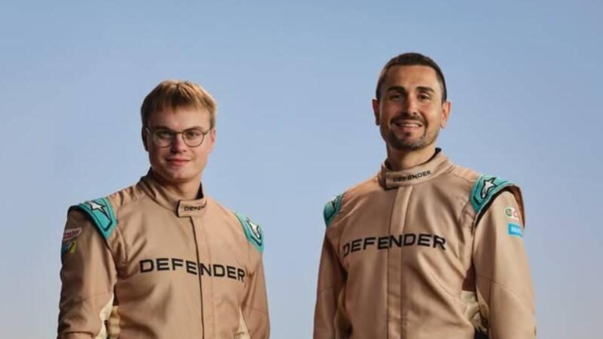 Oriol Vidal al costat del seu company d’equip, Rokas Baciuska.