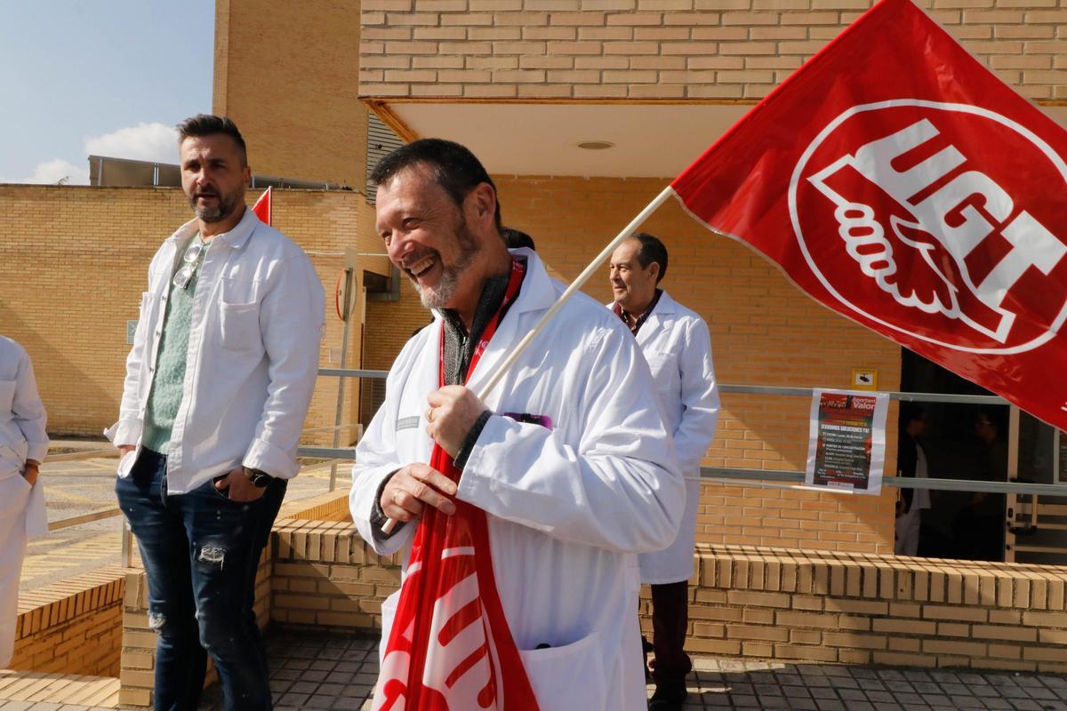 Imágenes de las protestas en Alcoy del personal de Radiología