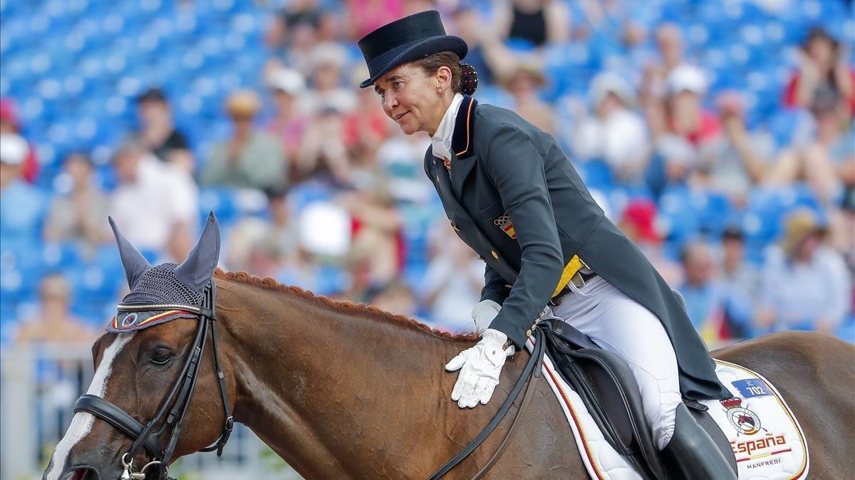 Beatriz Ferrer-Salat, durante los Juegos Ecuestres Mundiales de 2018, celebrados en Carolina del Norte (EEUU).