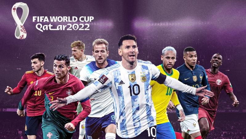 Messi, en el centro, rodeado de otras estrellas del Mundial.