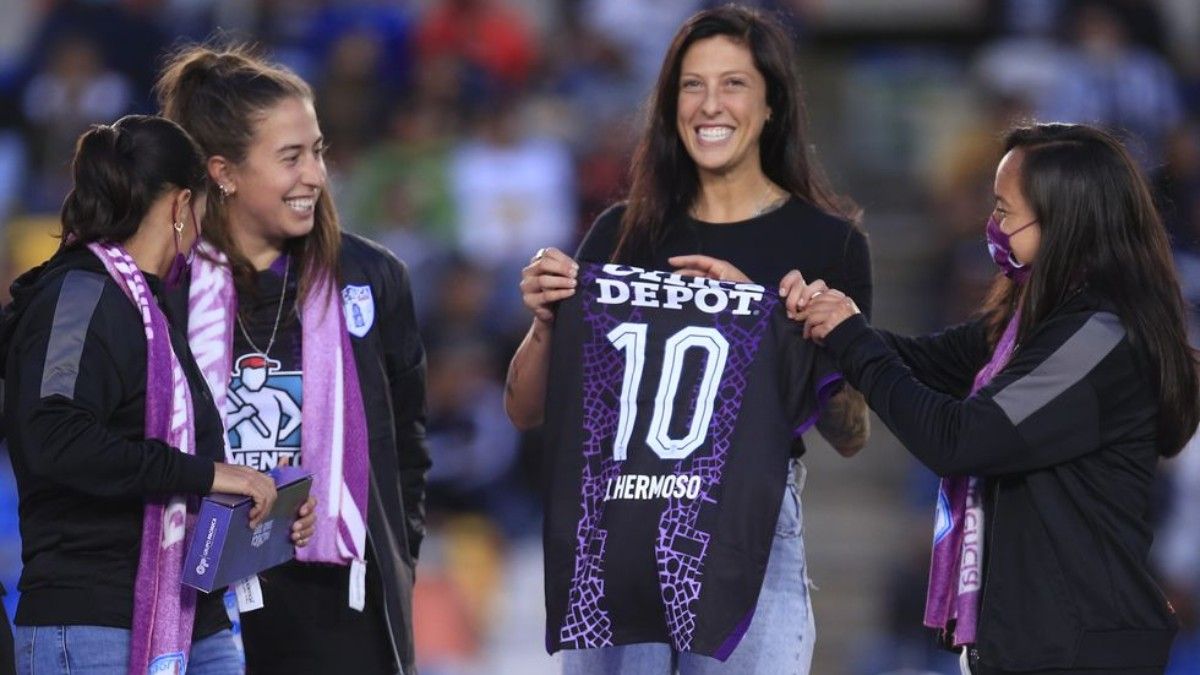 Jenni Hermoso, en su presentación con Pachuca | EFE