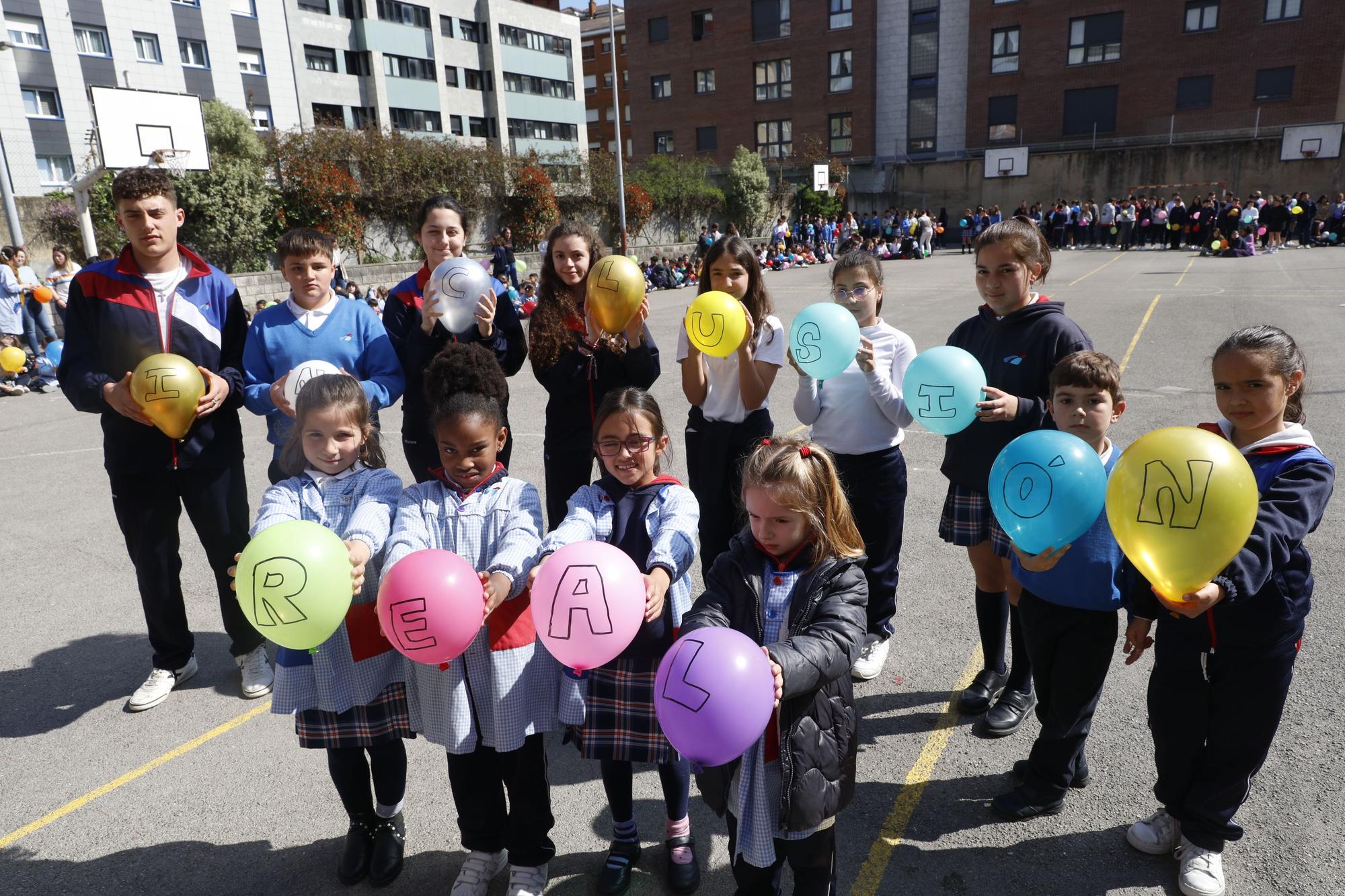 En imágenes: El colegio La Milagrosa de Gijón celebra el Día Mundial del Síndrome de Down