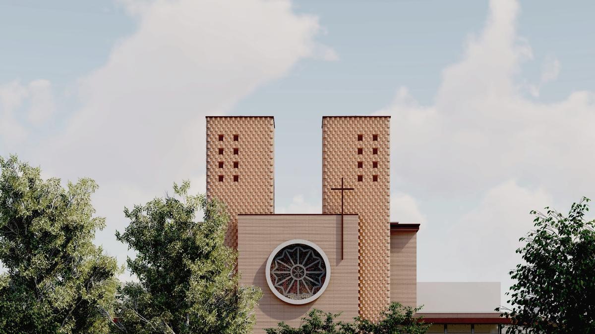 Otra recración del futuro estado del templo.