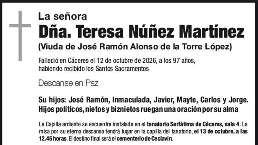 Dña. Teresa Núñez Martínez